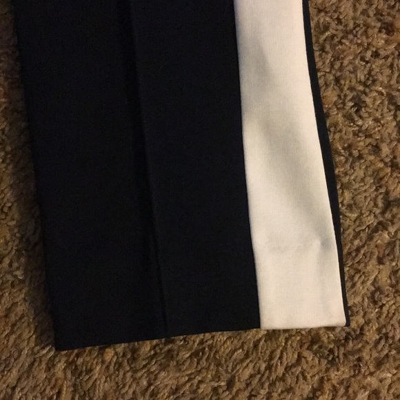 Navy Blue Tapered two tone trousers Size M - Picture 6 of 6